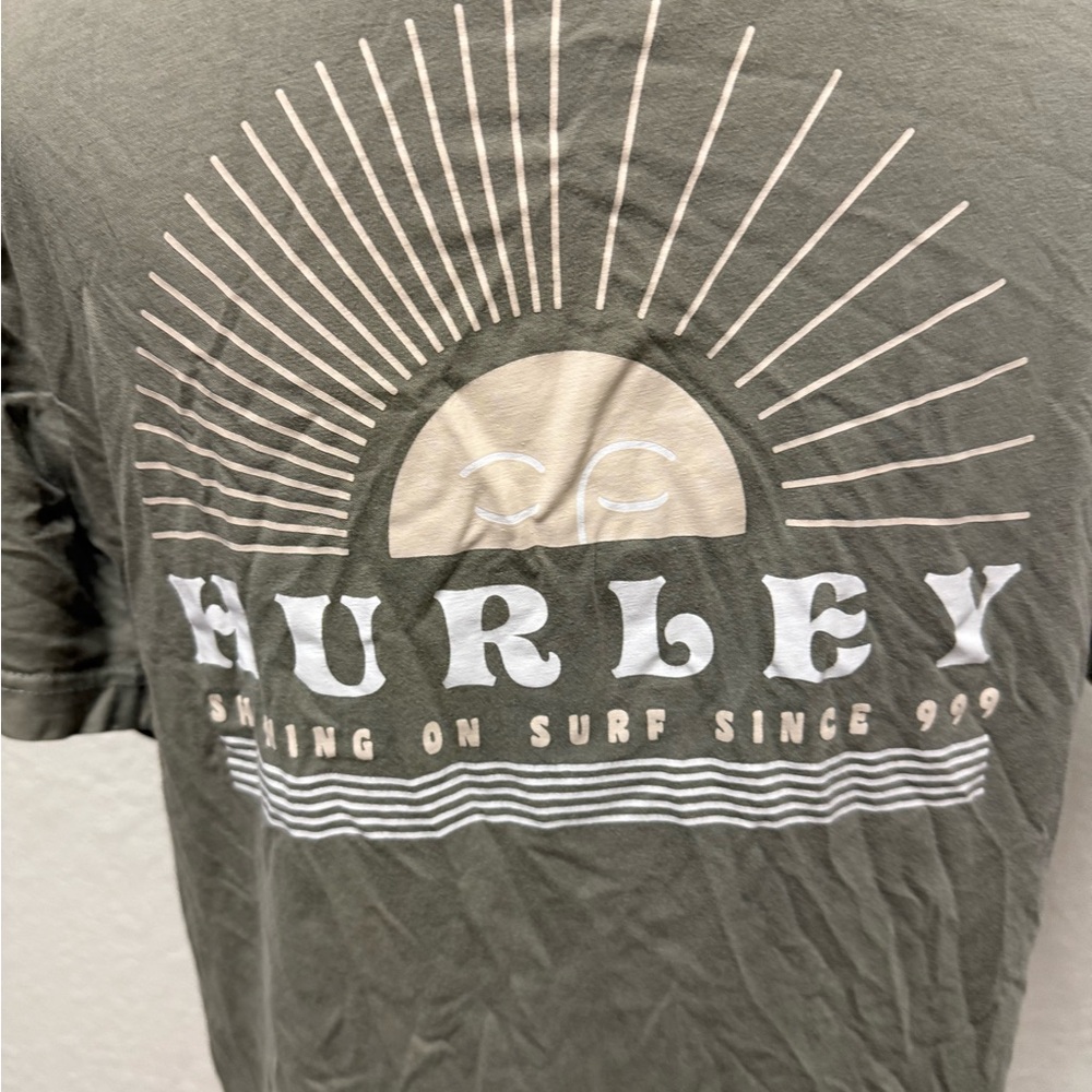 HURLEY Men's Green Sunburst Tee Size Medium - Picture 7 of 16